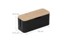RELAXDAYS Kabelbox aus Bambus Natur-Schwarz mit Magnetverschluss Bild 4