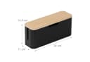 RELAXDAYS Kabelbox aus Bambus, Natur-Schwarz Bild 4