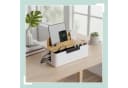 relaxdays Kabelbox Bambus mit Halt, Natur-Weiß Bild 3