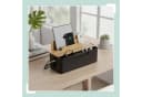 RELAXDAYS Kabelbox mit Handyhalter Natur-Schwarz Bambus Bild 3