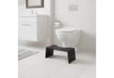 relaxdays Badhocker Klappbarer Toilettenhocker aus Bambus, Schwarz Bild 1