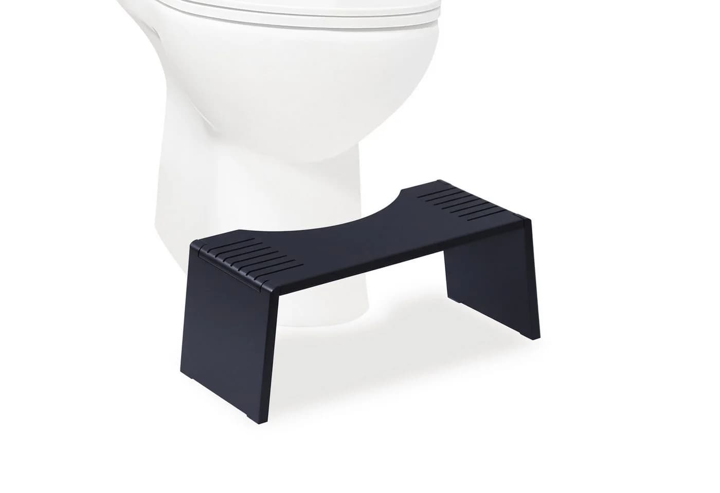 relaxdays Badhocker Klappbarer Toilettenhocker aus Bambus, Schwarz - Bild 2