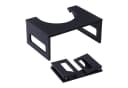 relaxdays Badhocker Klappbarer Toilettenhocker aus Bambus, Schwarz Bild 2