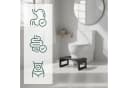 relaxdays Badhocker Klappbarer Toilettenhocker aus Bambus, Schwarz Bild 3