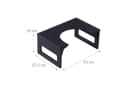 relaxdays Badhocker Klappbarer Toilettenhocker aus Bambus, Schwarz Bild 4