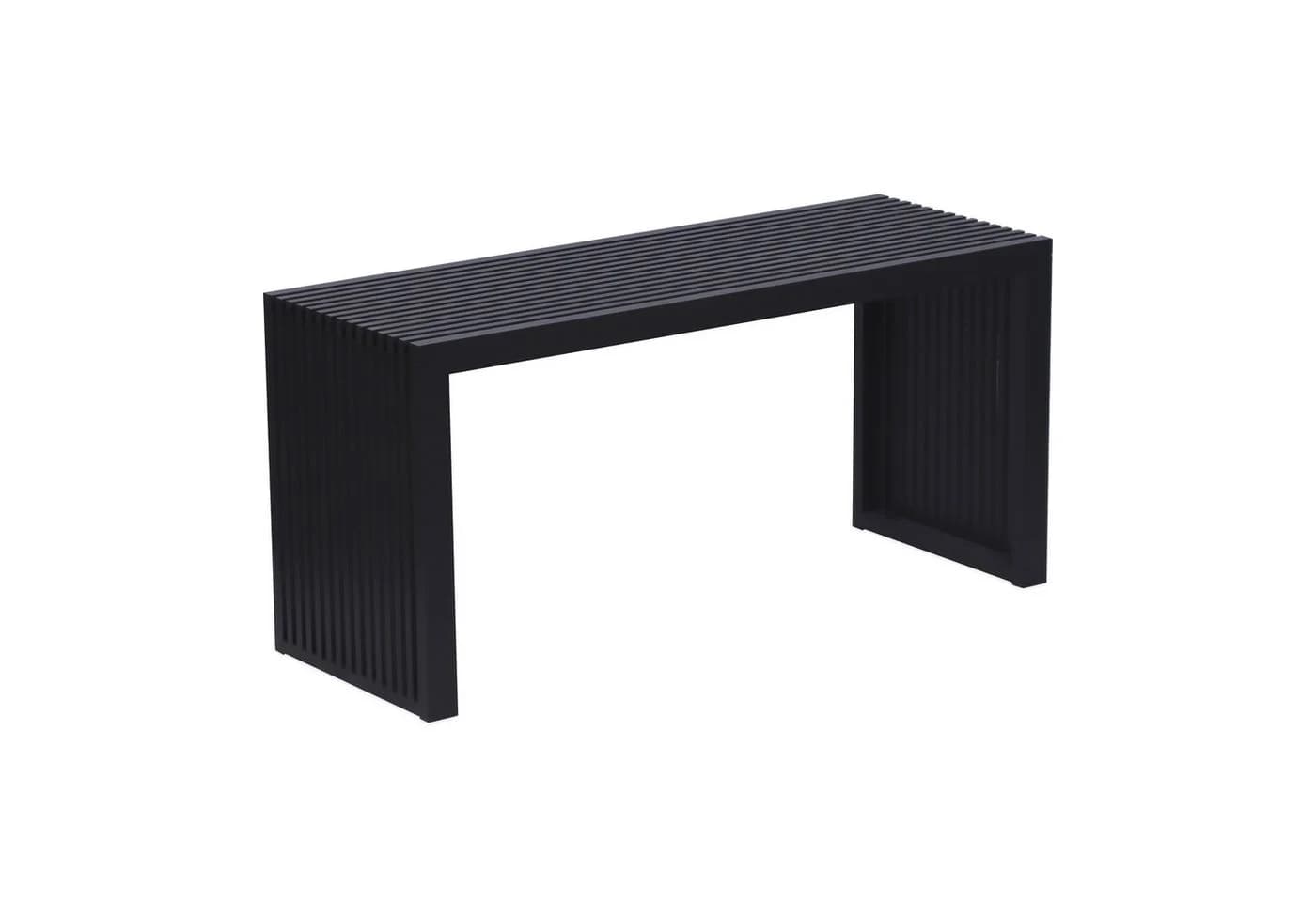 relaxdays Sitzbank Minimalistische Bambusbank ohne Lehne Schwarz - Bild 2
