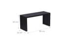relaxdays Sitzbank Minimalistische Bambusbank ohne Lehne Schwarz Bild 4