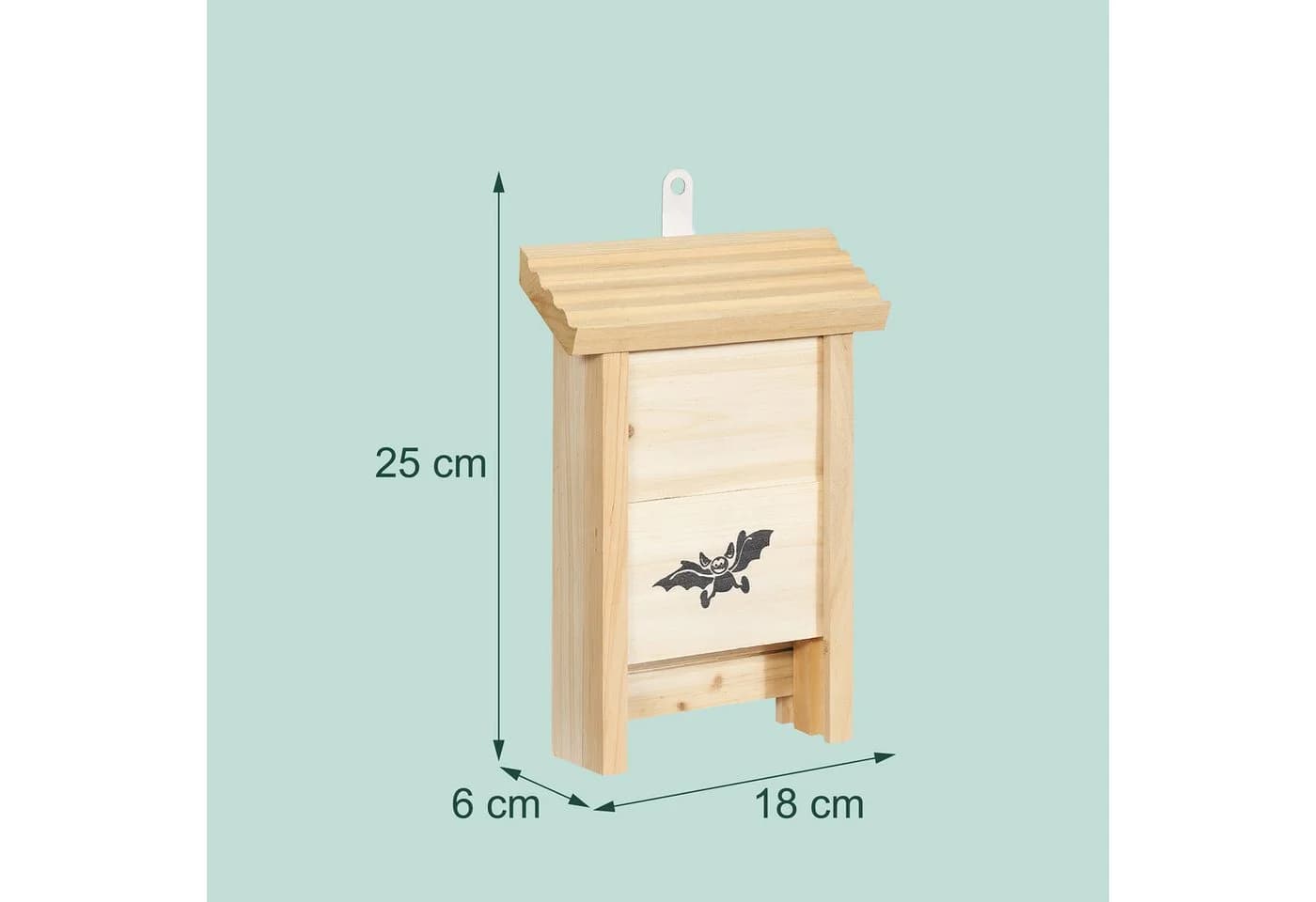 relaxdays Fledermauskasten 2er Set aus Holz mit Anflughilfe - Bild 4