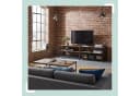 relaxdays TV-Bank TV Lowboard 4 Fächer, 180 cm, Braun, Schwarz Bild 1