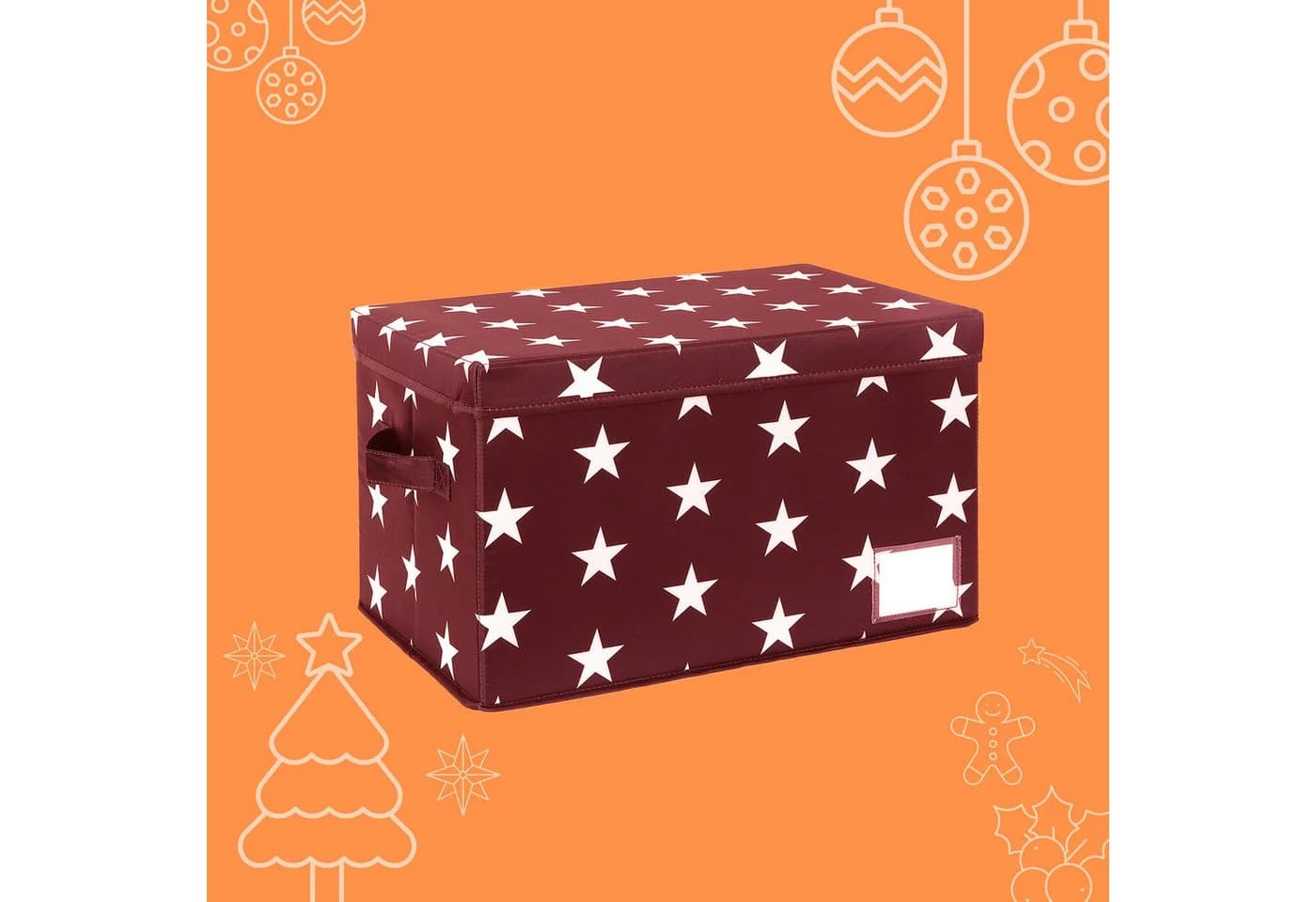 relaxdays Aufbewahrungsbox Weihnachtskugel, rot - Bild 3