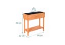 relaxdays Hochbeet Holz mit Ablage & Vlieseinlage, Orange Bild 4