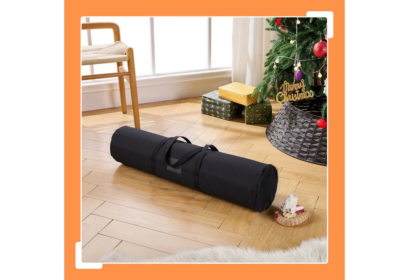 relaxdays Aufbewahrungsbox Geschenkpapier Aufbewahrung 2er Set, Schwarz