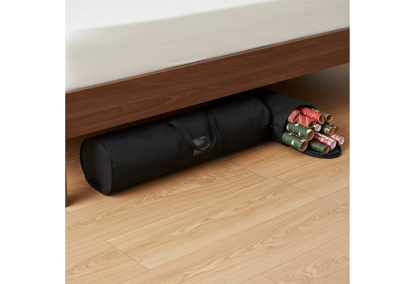 relaxdays Aufbewahrungsbox Geschenkpapier Aufbewahrung 2er Set, Schwarz - Bild 3