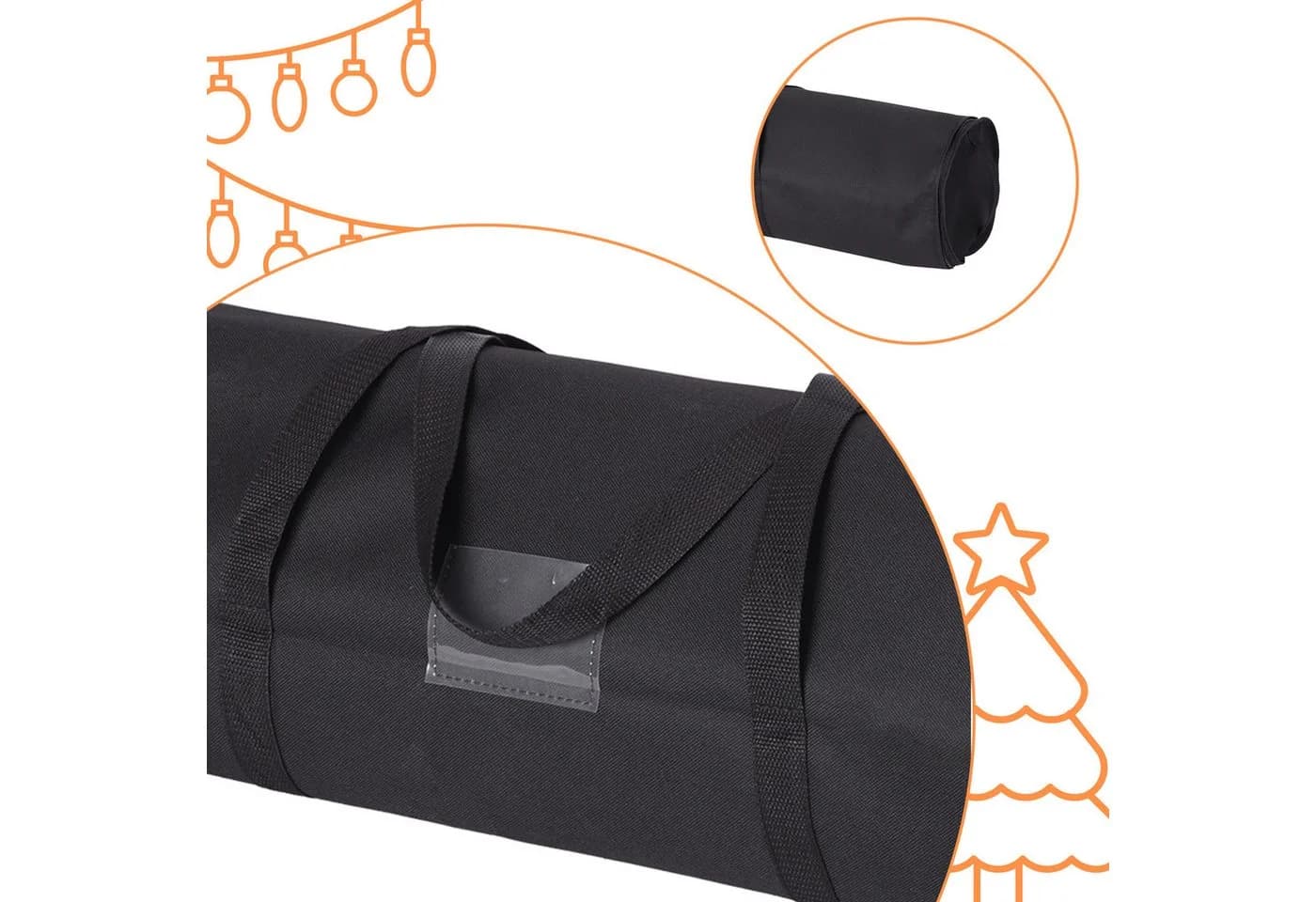 relaxdays Aufbewahrungsbox Geschenkpapier Aufbewahrung 2er Set, Schwarz - Bild 5