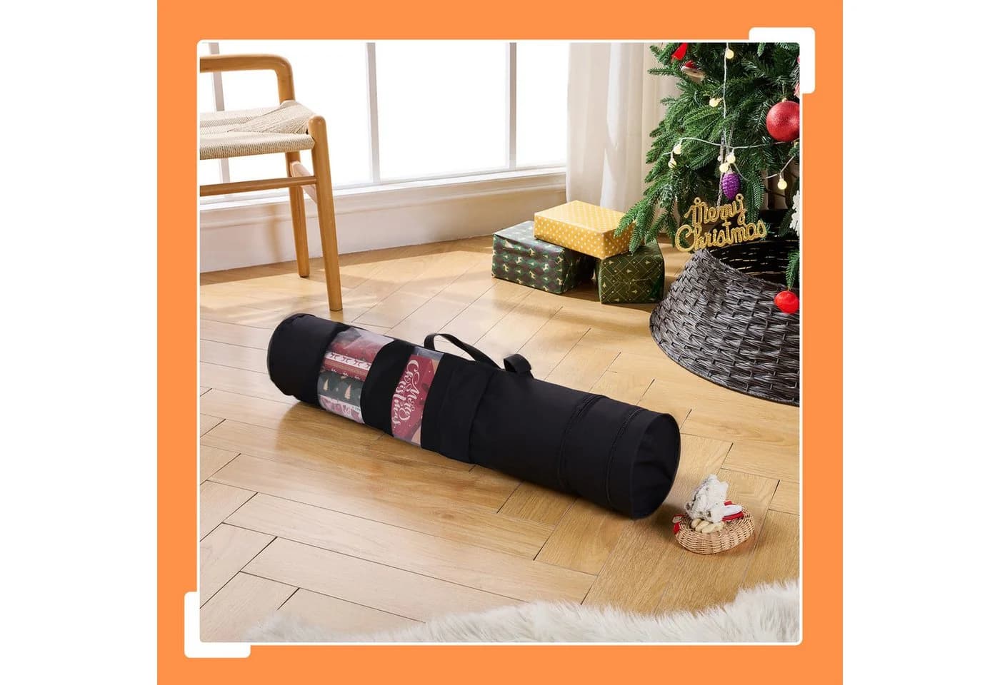RELAXDAYS Aufbewahrungsbox Geschenkpapier 2er Set Schwarz