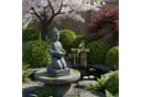 relaxdays Buddha Figur Grau Polyresin Wetterfest Bild 1