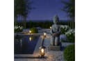 relaxdays Buddha Figur Grau Polyresin Wetterfest Bild 5