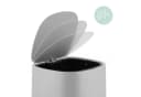 relaxdays Kosmetikeimer Bad Mülleimer 5 l Softclose grau Bild 1
