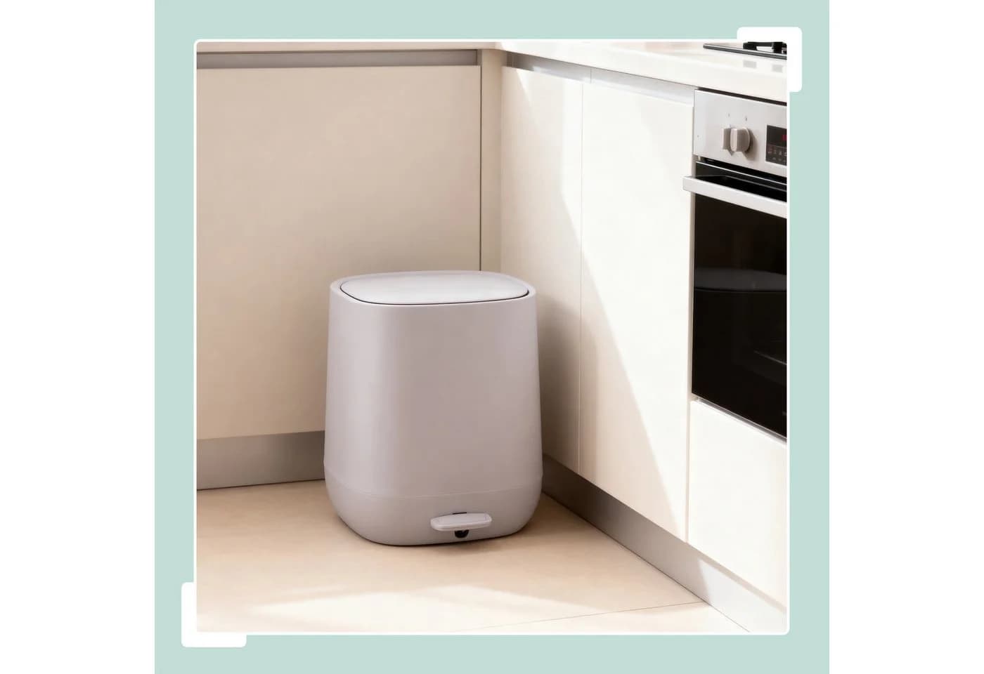 relaxdays Kosmetikeimer Bad Mülleimer 5 l Softclose grau - Bild 3