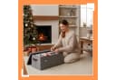 relaxdays Aufbewahrungsbox Weihnachtskugel, grau Bild 1