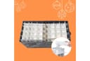 relaxdays Aufbewahrungsbox Weihnachtskugel, grau Bild 5