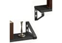 relaxdays Wandregal Set 3er Pack Schwarz Holzoptik Metall Bild 5