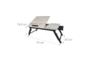 RELAXDAYS Laptoptisch Höhenverstellbar Grau-Schwarz mit Schublade Bild 4