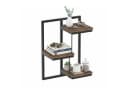 relaxdays Wandregal Industrial Design 3 Ebenen Schwarz Braun Bild 2