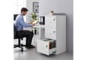 relaxdays Aktenschrank Hängeregister Weiß Bild 1