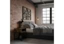 relaxdays Nachttisch Industrial mit Fach & Ablage, Schwarz/Braun Bild 1