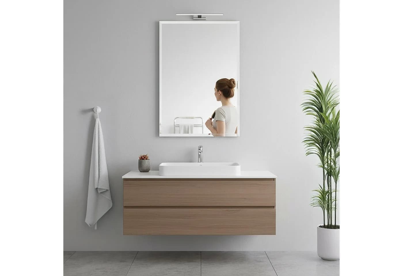 relaxdays Wandspiegel Rahmenloser Spiegel mit Facettenschliff 50 x 70 cm