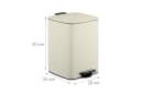 relaxdays Mülleimer Küche 20 Liter mit Trittpedal und Soft-Close, Beige Bild 4
