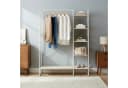 relaxdays Kleiderständer mit Schuhablage Holzoptik-Weiß Bild 3