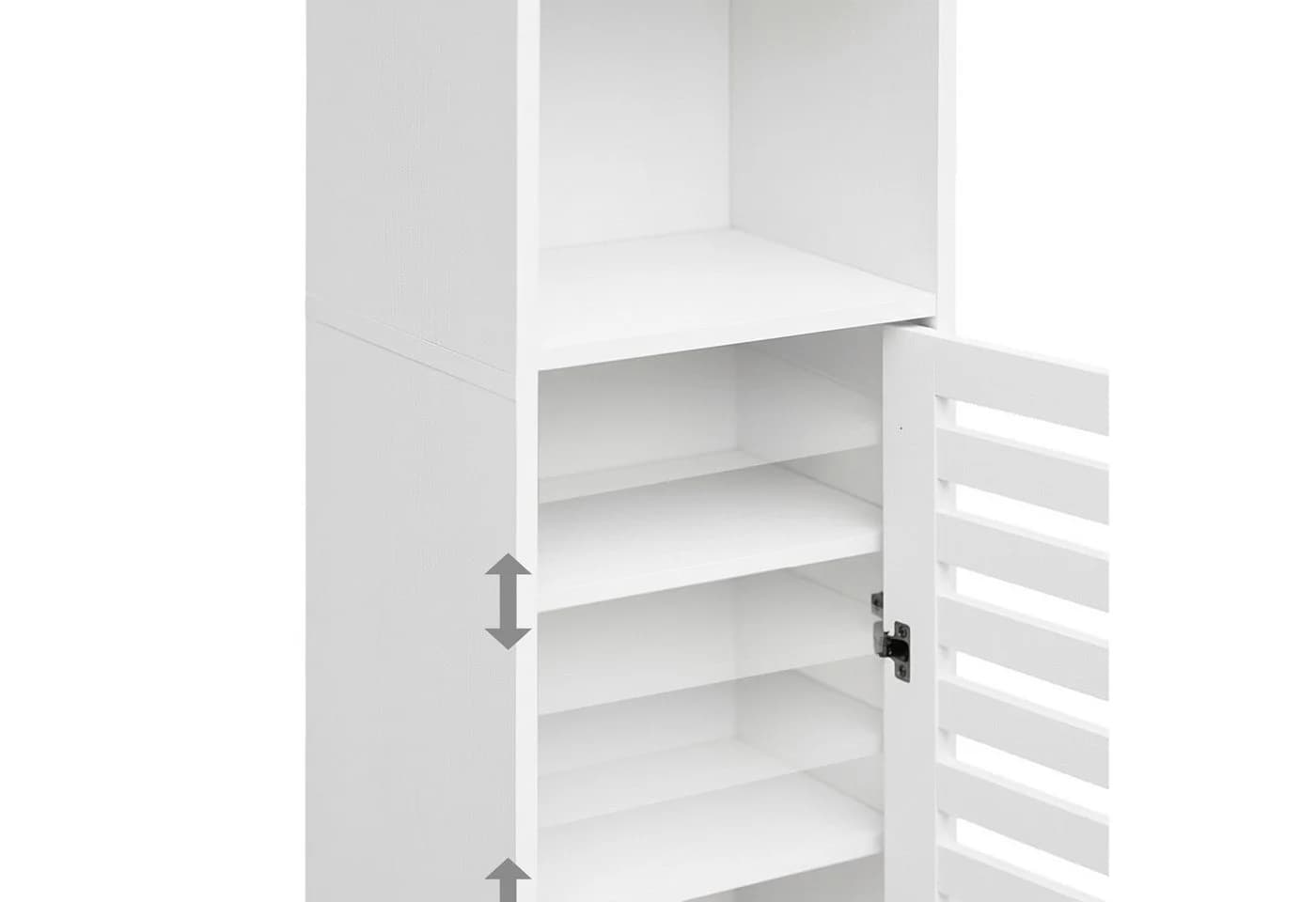 relaxdays Hochschrank Hoher Badezimmerschrank Weiß - Bild 5
