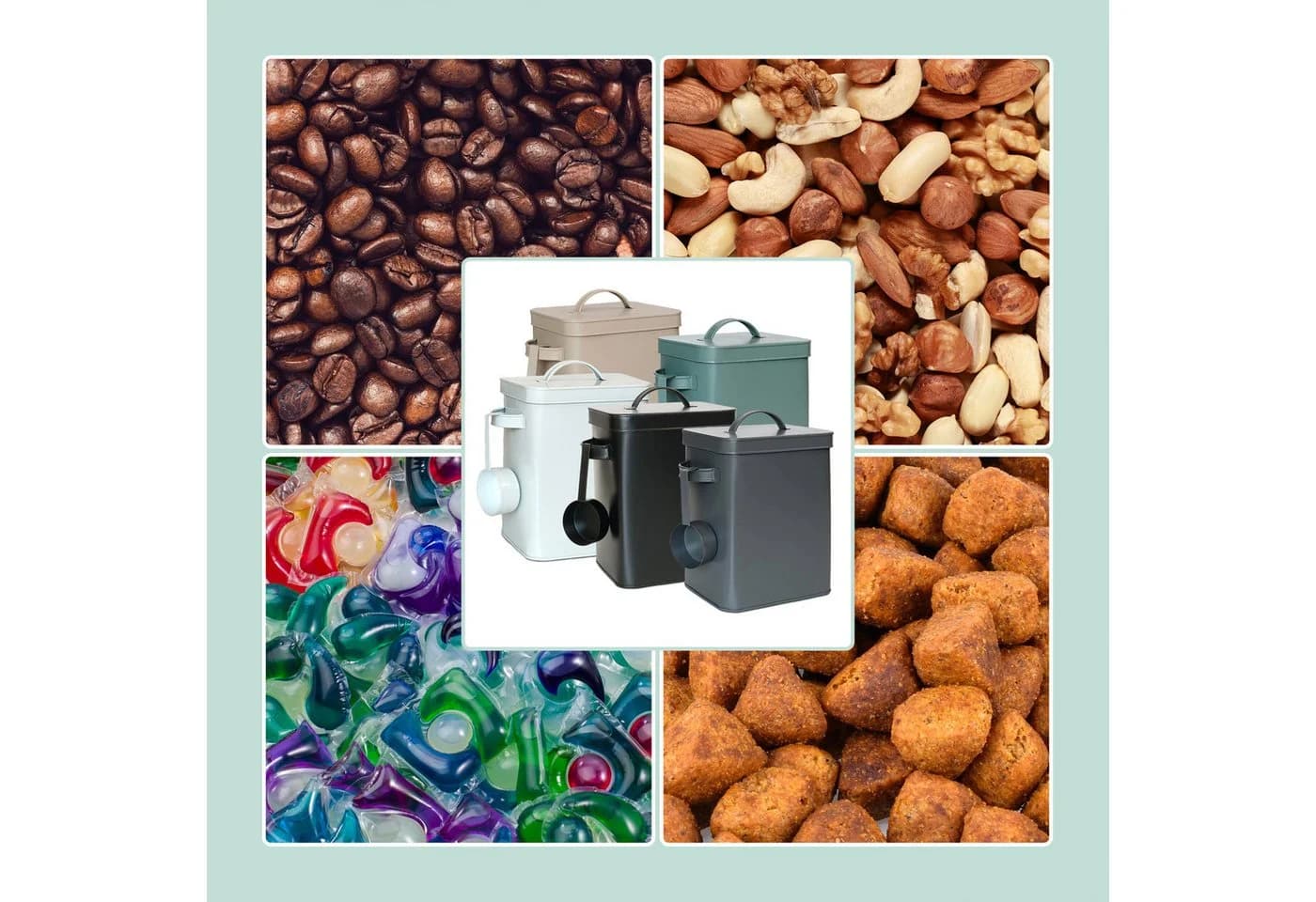 relaxdays Vorratsdose Luftdicht Eisen Anthrazit mit Löffel - Bild 5