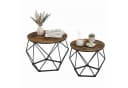 relaxdays Couchtisch 2er Set Industrial-Schwarz Bild 2