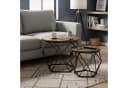 relaxdays Couchtisch 2er Set Industrial-Schwarz Bild 3