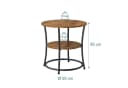 relaxdays Beistelltisch mit 2 Ablagen Industrial-Schwarz Bild 4