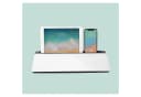 relaxdays Schreibtisch Organizer mit Whiteboard Glas Schwarz Bild 5