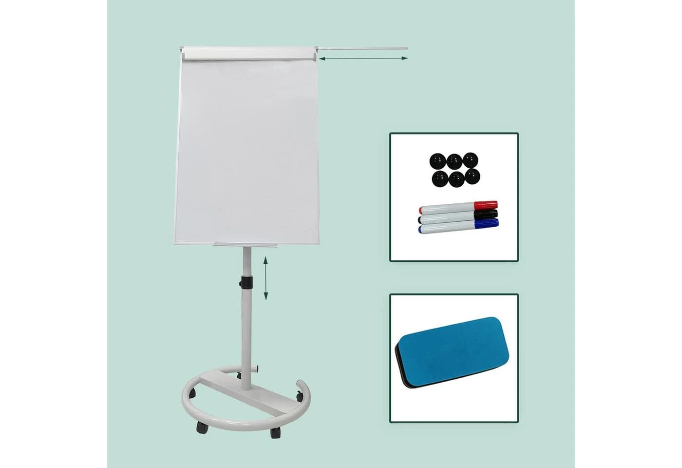relaxdays Magnettafel Flipchart Whiteboard 2 Arme - Bild 5