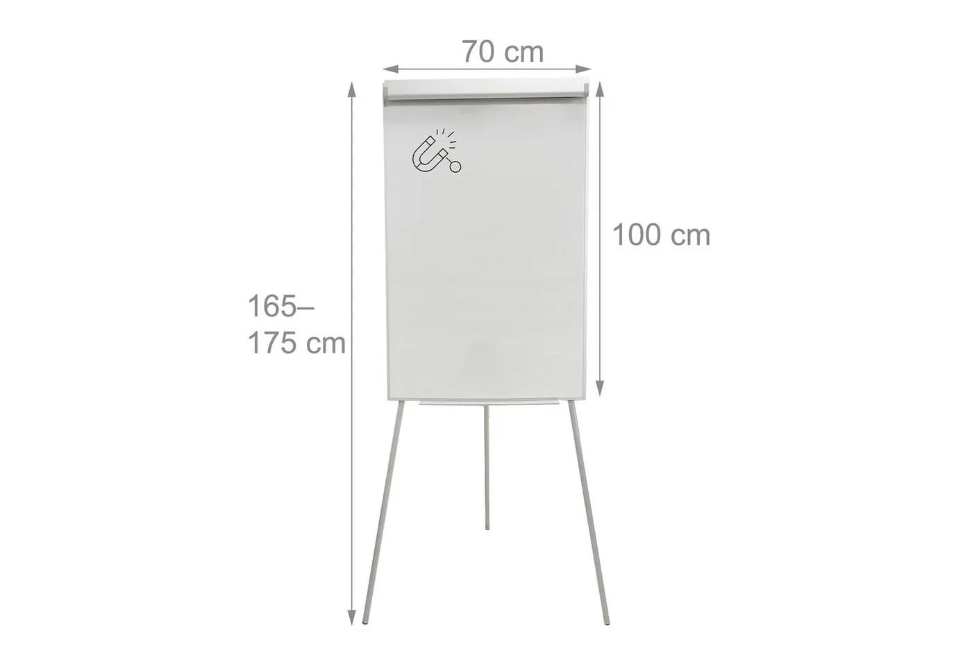 RELAXDAYS Magnettafel Flipchart Whiteboard 2 Arme Weiß - Bild 4
