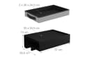 relaxdays Klemm-Nachttisch 2er Set Bambus Schwarz Bild 4