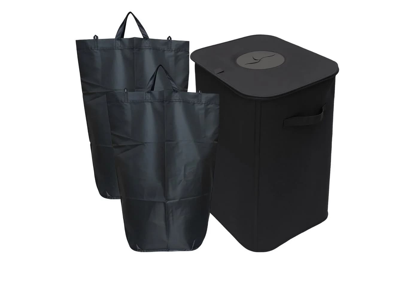 relaxdays Flaschensammler Pfandflaschen-Sammelbehälter 100 l Schwarz - Bild 2