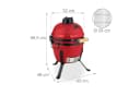 relaxdays Keramik Kamado Grill Rot mit Grill-Ei Bild 4