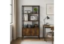 relaxdays Bücherregal mit Unterschrank Industrial-Schwarz Bild 1