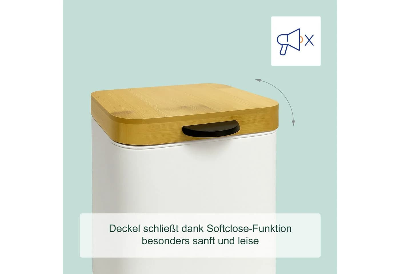relaxdays Kosmetikeimer Wandmontage 3 Liter Weiß