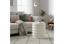 relaxdays Sitzhocker mit Stauraum Teddyfell weiß Bild 1