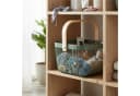 relaxdays Aufbewahrungskorb mit Griff Mint Drahtkorb Holz Bild 5