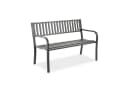 RELAXDAYS Gartenbank aus Metall Grau mit Armlehnen Bild 2