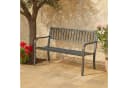 RELAXDAYS Gartenbank aus Metall Grau mit Armlehnen Bild 3